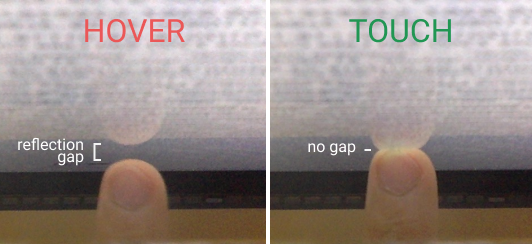 Hover versus touch